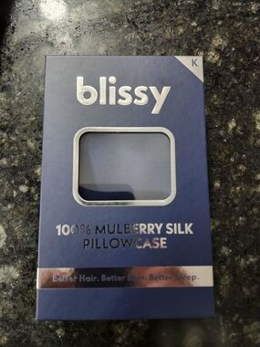 Blissy 100% Mulberry Silk Pillowcase - Navy